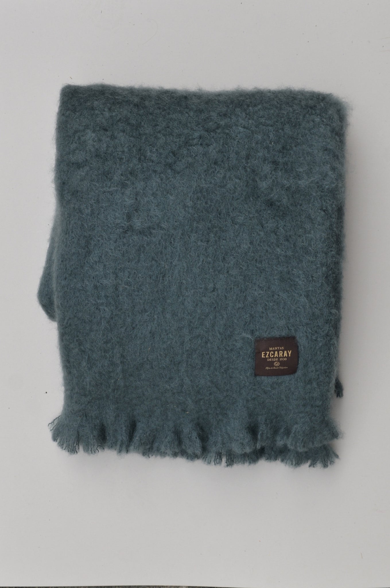 Mantas Ezcaray Mohair Rug - Dark Green