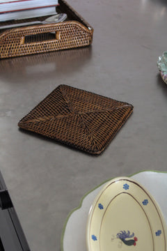 Bordskåner - Rattan - Mørk