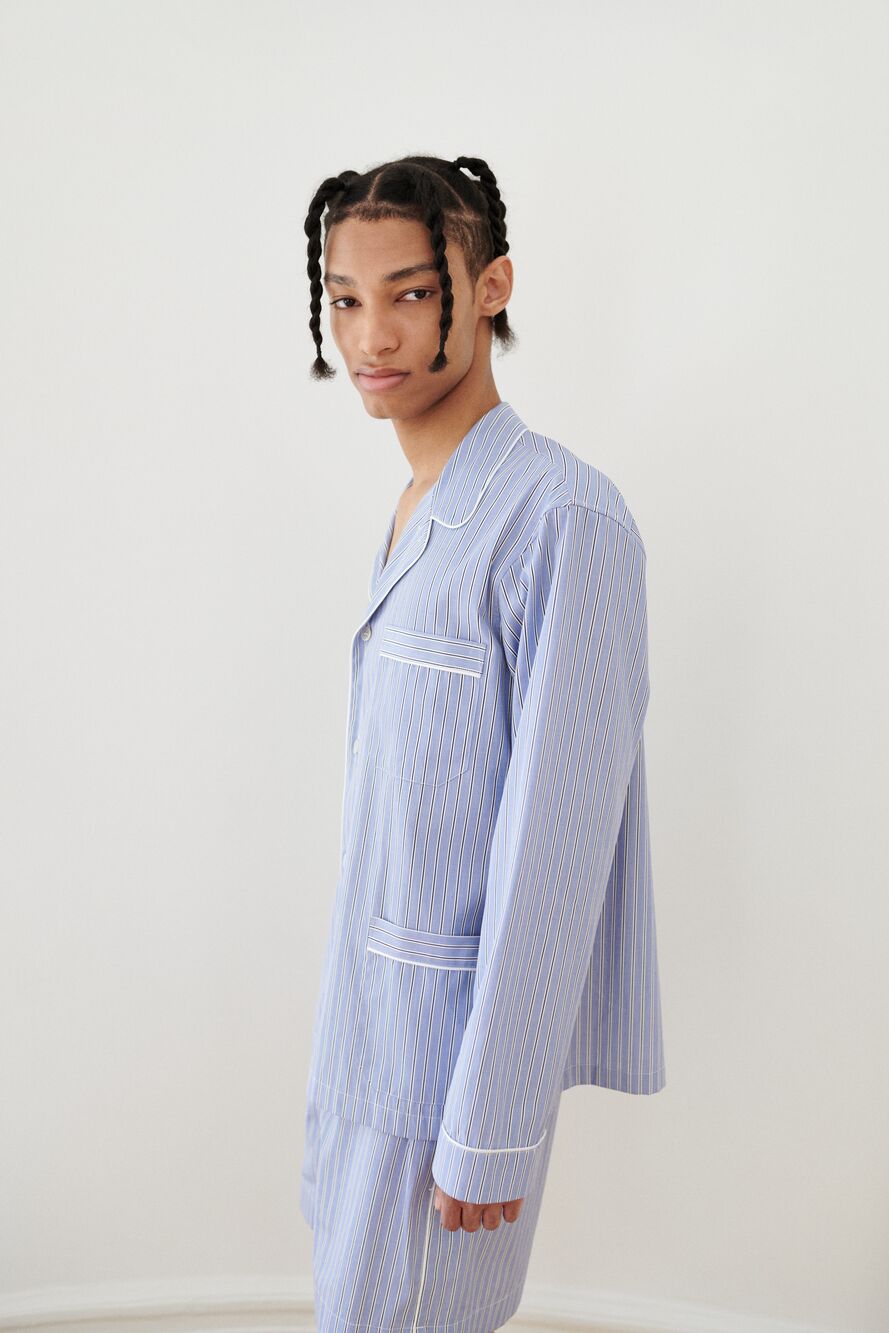 Magniberg - Sugar Shirt - Fine Blue Stripe