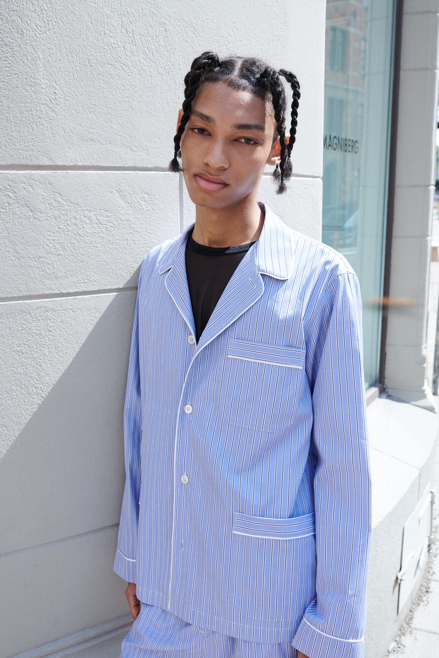 Magniberg - Sugar Shirt - Fine Blue Stripe