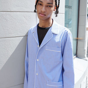 Magniberg - Sugar Shirt - Fine Blue Stripe