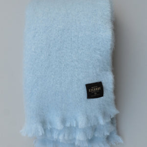 Mantas Ezcaray Mohair Rug - Light Blue