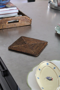 Bordskåner - Rattan - Mørk