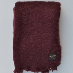 Mantas Ezcaray Mohair Rug - Bordeaux