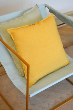 Linenpude 45x45 - Mustard