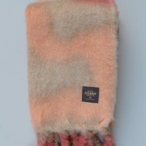 Mantas Ezcaray Mohair Rug - Tie Dye Orange/Pink