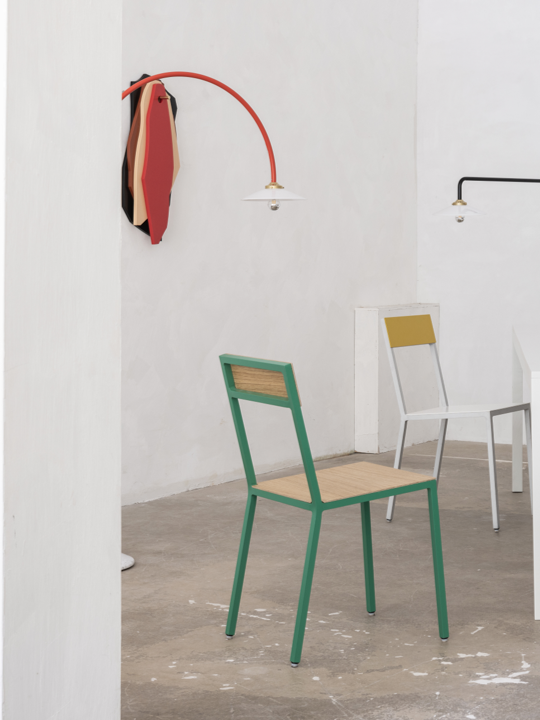 Muller van Severen - Alu Chair Oak/Green- Valerie Objects
