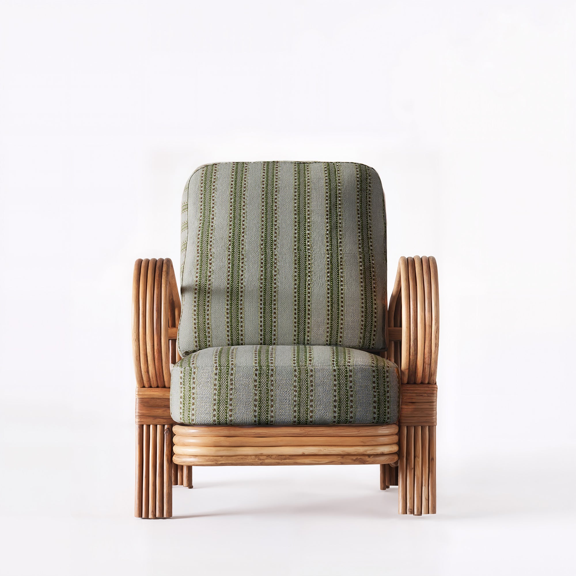 Bamboo Lounge Chair - Green - Dusty Deco
