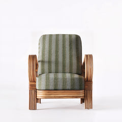Bamboo Lounge Chair - Green - Dusty Deco