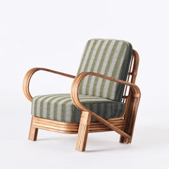 Bamboo Lounge Chair - Green - Dusty Deco