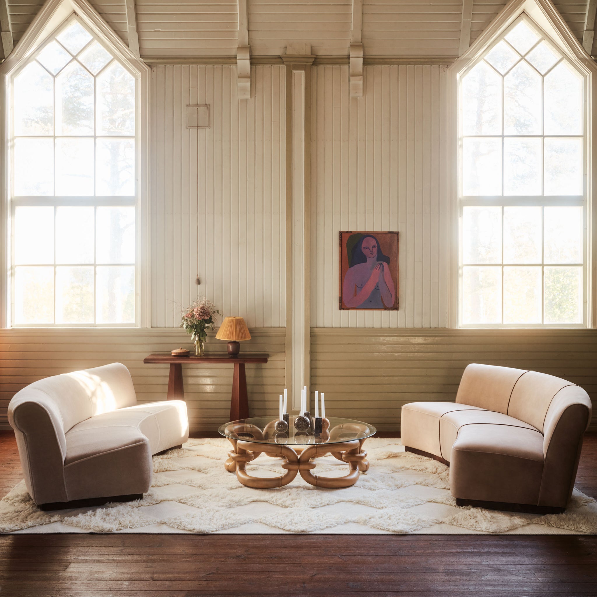 Chess Rya Rug - White - Dusty Deco