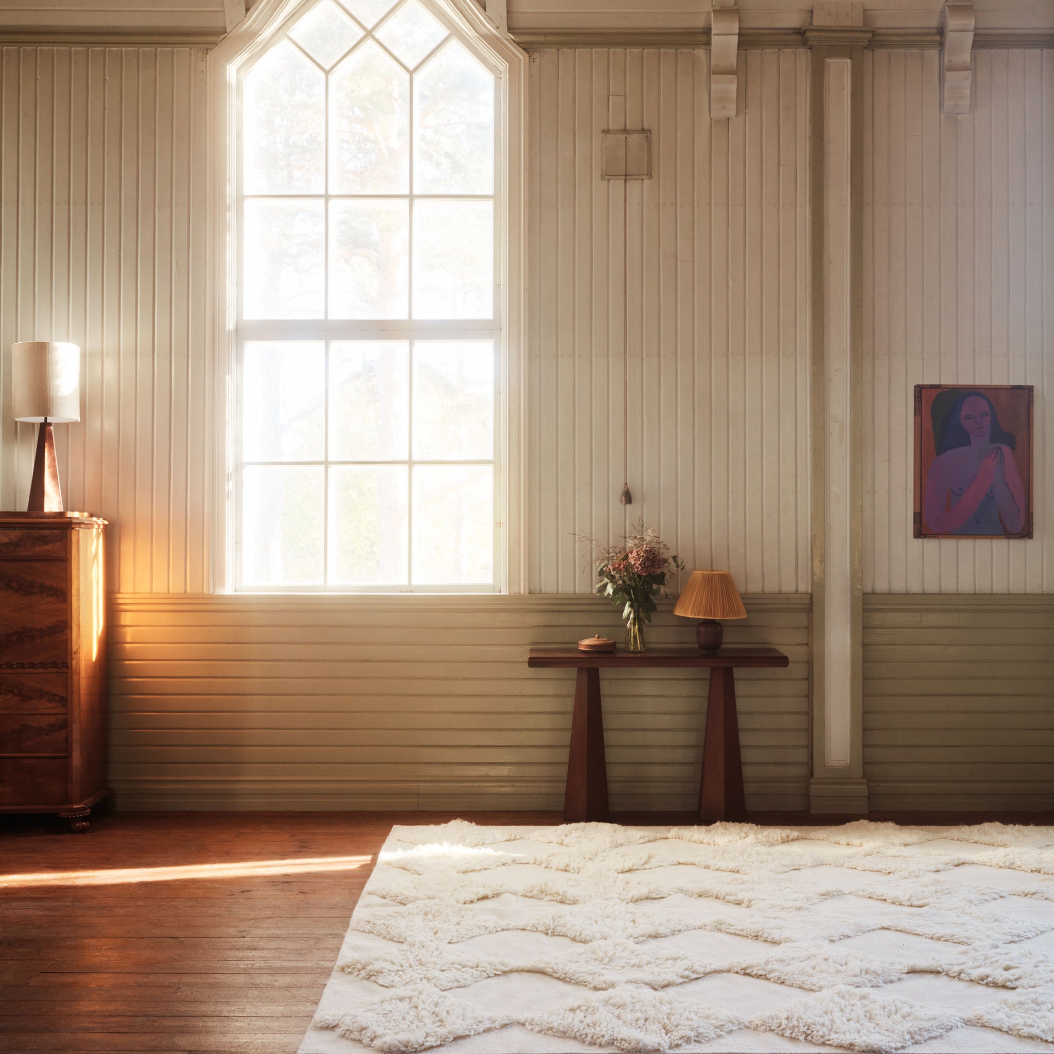 Chess Rya Rug - White - Dusty Deco