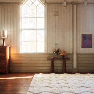 Chess Rya Rug - White - Dusty Deco
