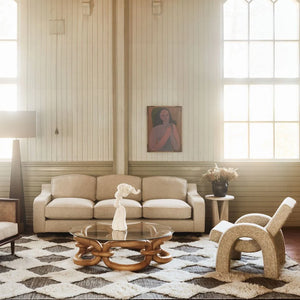 Lola Sofa - Woven Sand - Dusty Deco