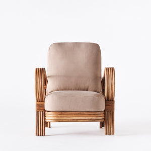 Bamboo Lounge Chair - Beige - Dusty Deco