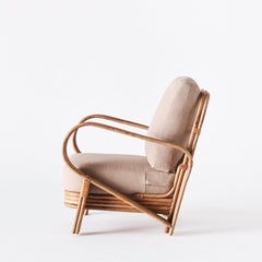 Bamboo Lounge Chair - Beige - Dusty Deco