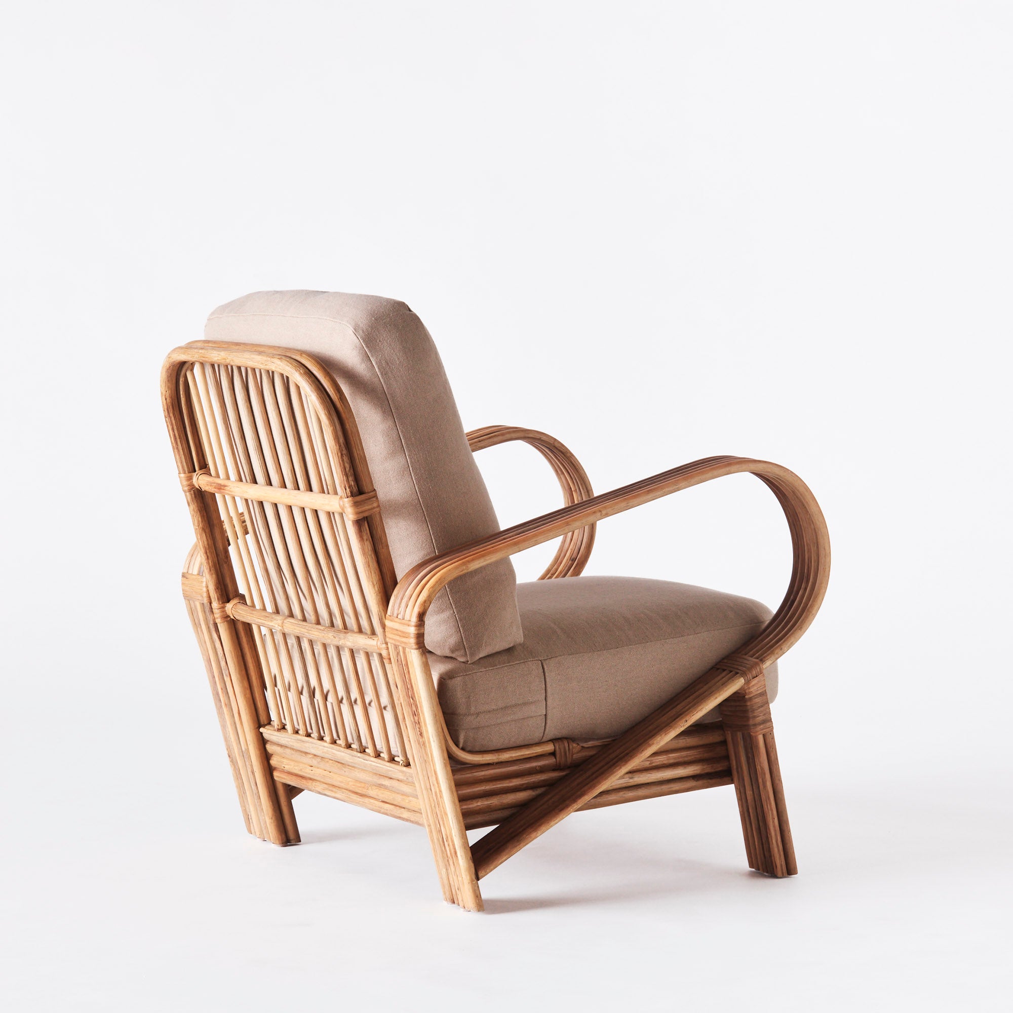 Bamboo Lounge Chair - Beige - Dusty Deco