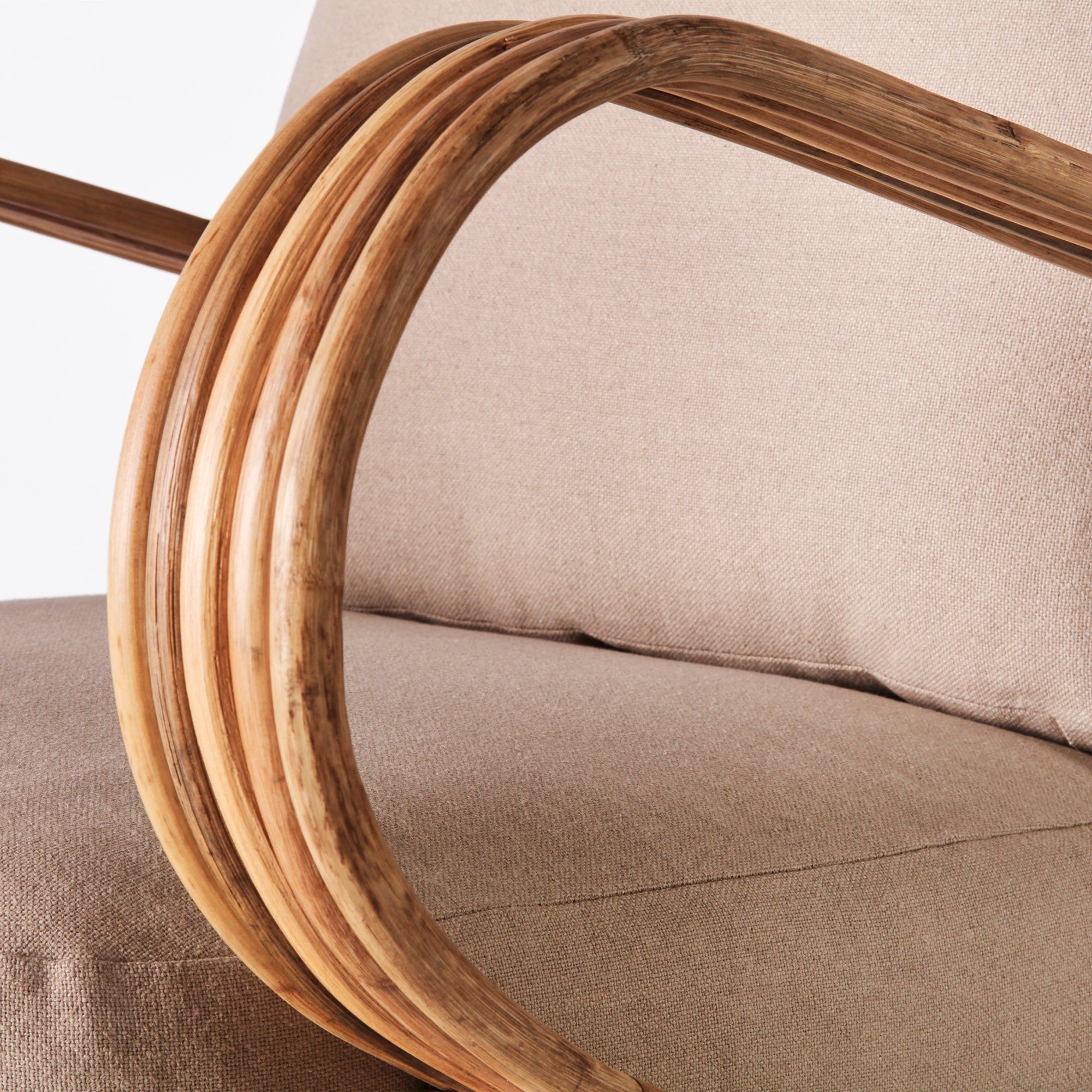 Bamboo Lounge Chair - Beige - Dusty Deco