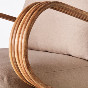 Bamboo Lounge Chair - Beige - Dusty Deco