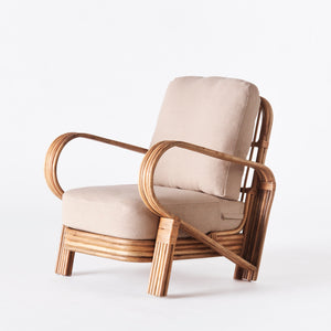 Bamboo Lounge Chair - Beige - Dusty Deco