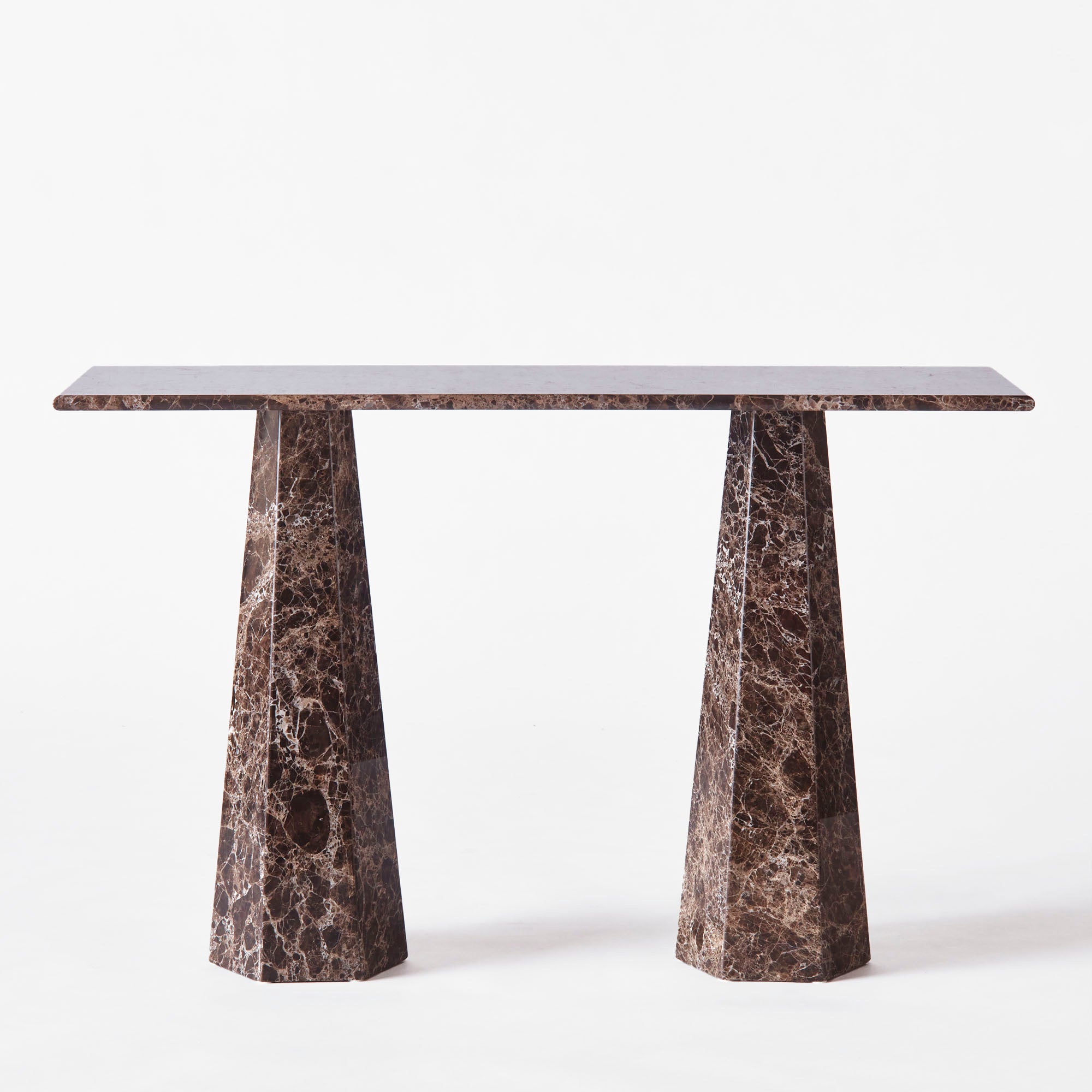 Hexagon Console Table - Dark Emprador - Dusty Deco