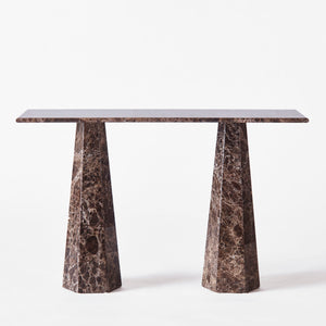Hexagon Console Table - Dark Emprador - Dusty Deco
