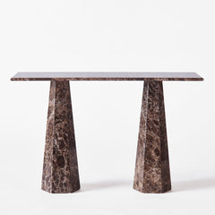 Hexagon Console Table - Dark Emprador - Dusty Deco