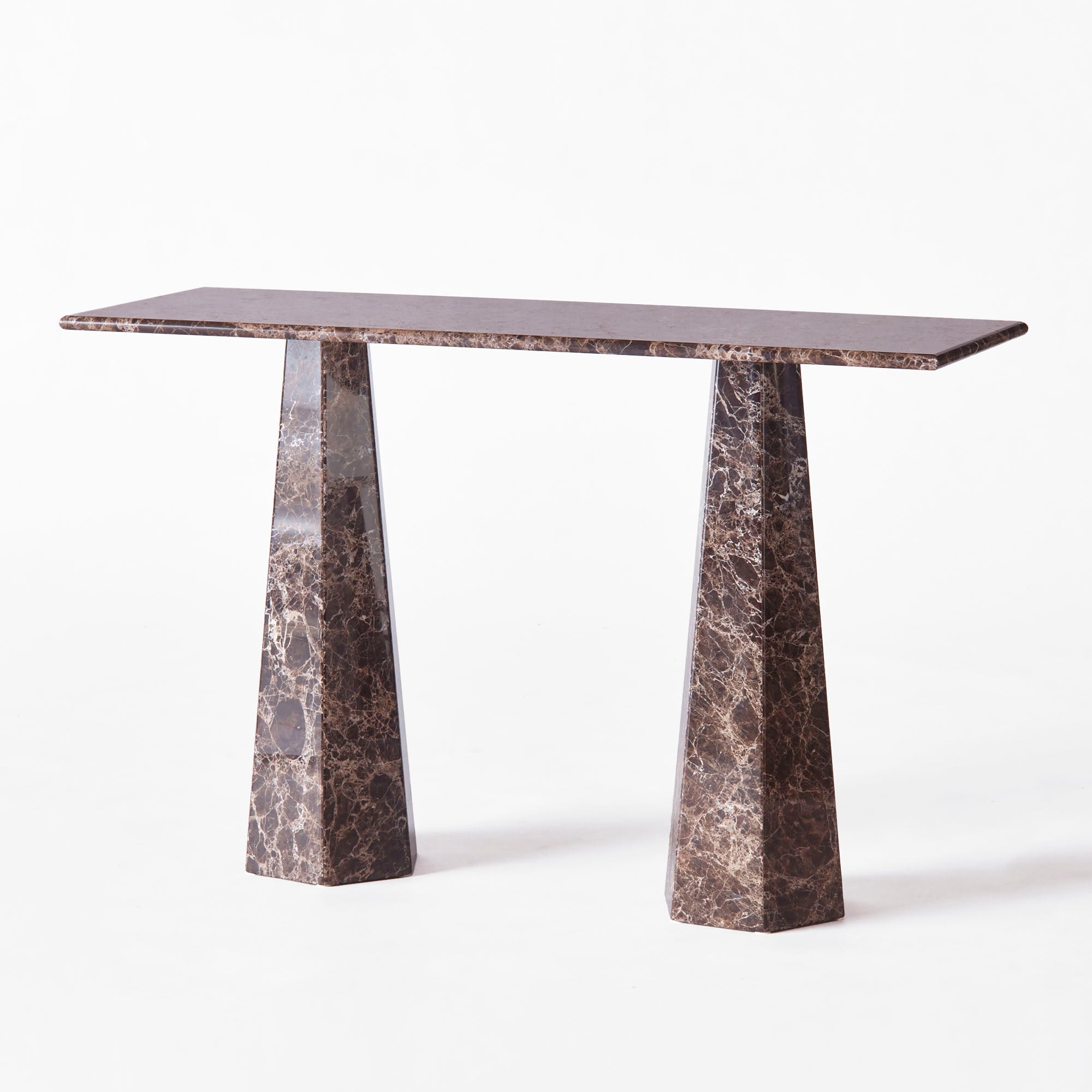 Hexagon Console Table - Dark Emprador - Dusty Deco