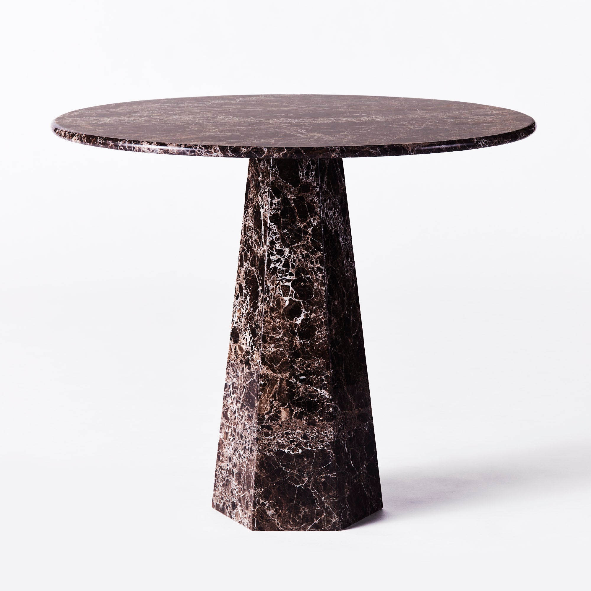 Hexagon Dining Table - Dark Emperador- Dusty Deco