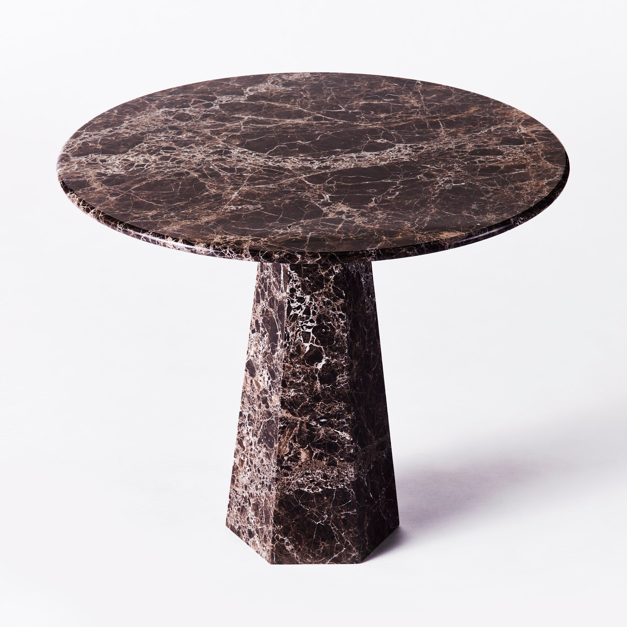 Hexagon Dining Table - Dark Emperador- Dusty Deco