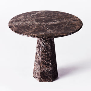 Hexagon Dining Table - Dark Emperador- Dusty Deco