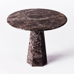 Hexagon Dining Table - Dark Emperador- Dusty Deco