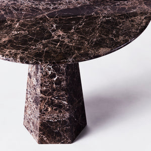 Hexagon Dining Table - Dark Emperador- Dusty Deco