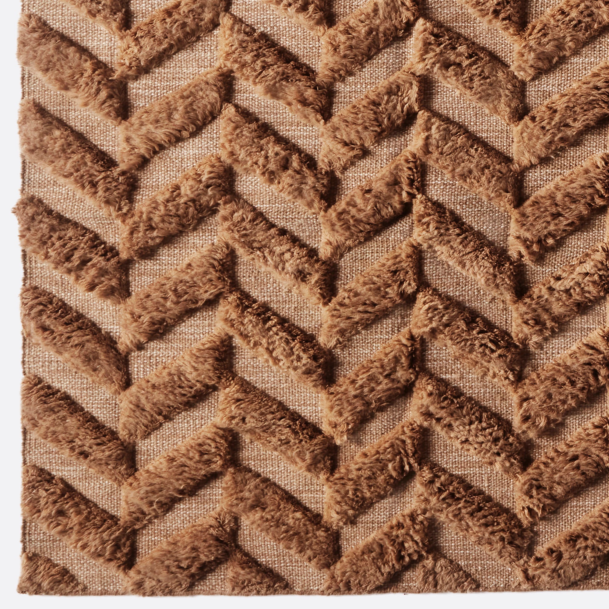 Herringbone Rug - Brown - Dusty Deco