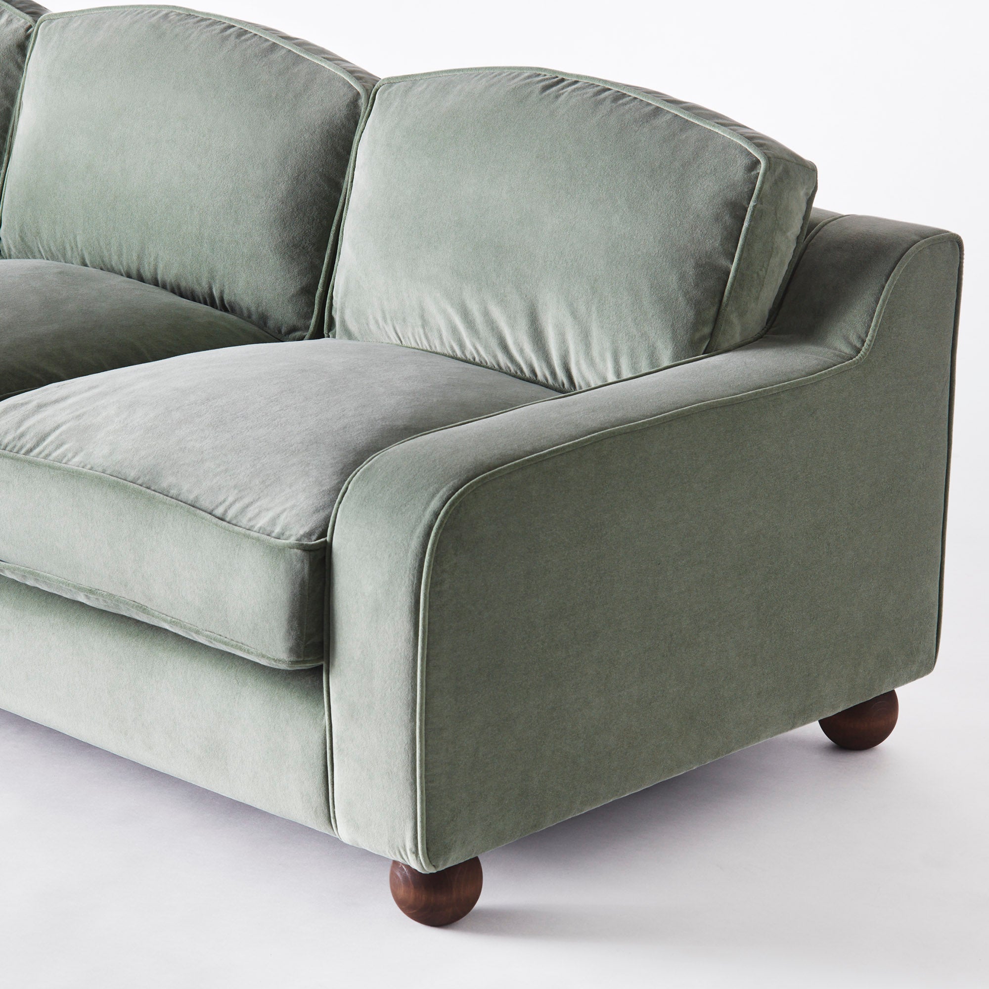 Lola Sofa - Velvet Green - Dusty Deco