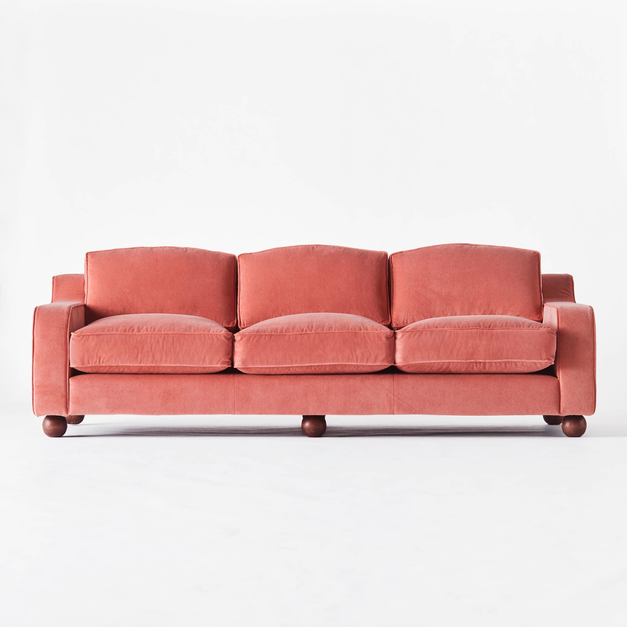 Lola Sofa - Velvet Vintage Pink - Dusty Deco