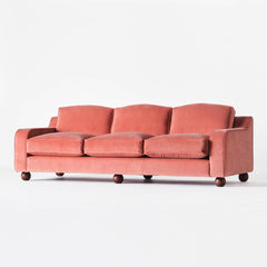 Lola Sofa - Velvet Vintage Pink - Dusty Deco
