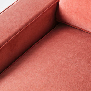 Lola Sofa - Velvet Vintage Pink - Dusty Deco