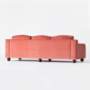 Lola Sofa - Velvet Vintage Pink - Dusty Deco