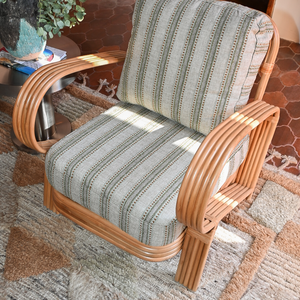 Bamboo Lounge Chair - Green - Dusty Deco