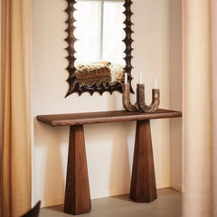 Hexagon Console Table - Stained Ash - Dusty Deco