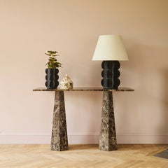 Hexagon Console Table - Dark Emprador - Dusty Deco