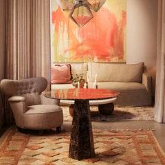 Hexagon Dining Table - Dark Emperador- Dusty Deco
