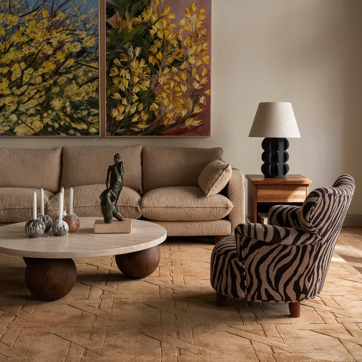 Miles Sofa - Boucle Beig - Dusty Deco