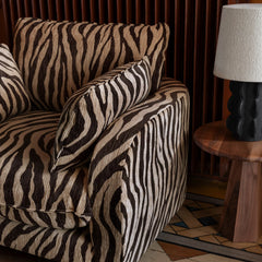 Miles Armchair - Zebra - Dusty Deco