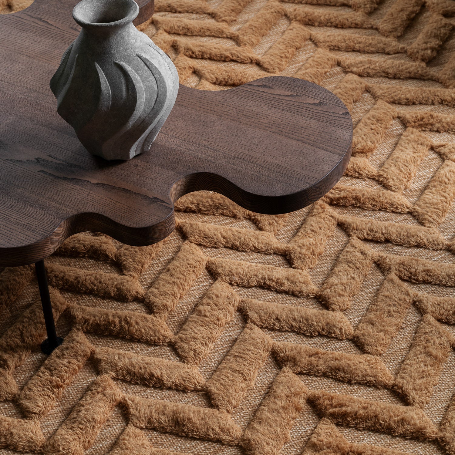 Herringbone Rug - Brown - Dusty Deco