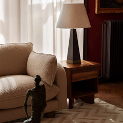 V Bedside Table - Walnut - Dusty Deco