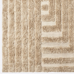 Shaggy Labyrinth Rug - Beige - Dusty Deco