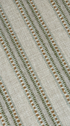 Bamboo Lounge Chair - Green Striped - Dusty Deco