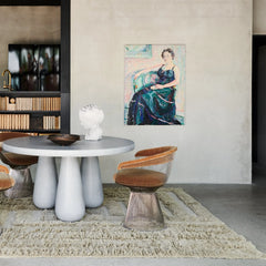 Shaggy Labyrinth Rug - Beige - Dusty Deco